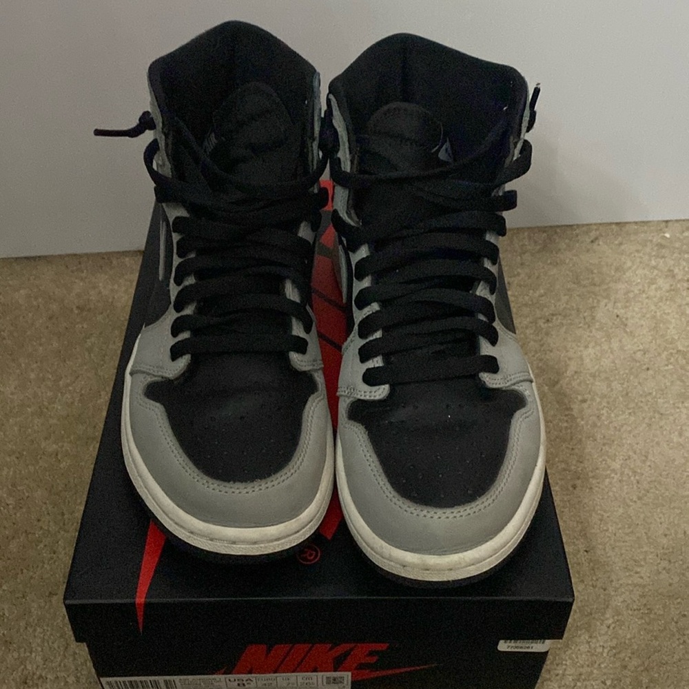 Black and grey Air Jordan 1